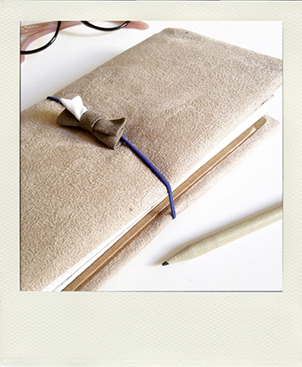 Buldori - Organiseur su&eacute;dine beige + carnets