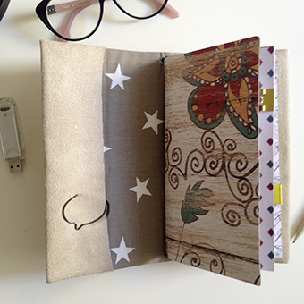 Buldori - Organiseur su&eacute;dine beige + carnets