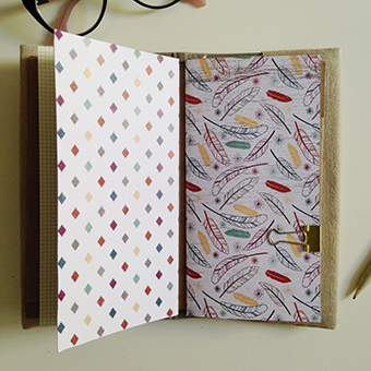 Buldori - Organiseur su&eacute;dine beige + carnets