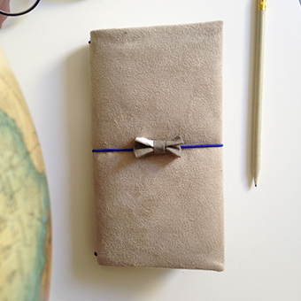 Buldori - Organiseur su&eacute;dine beige + carnets