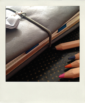 Buldori - Organiseur cuir gris + carnets