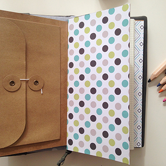 Buldori - Organiseur cuir gris + carnets
