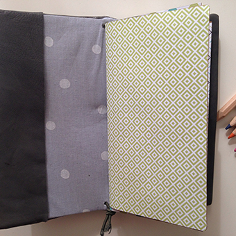 Buldori - Organiseur cuir gris + carnets