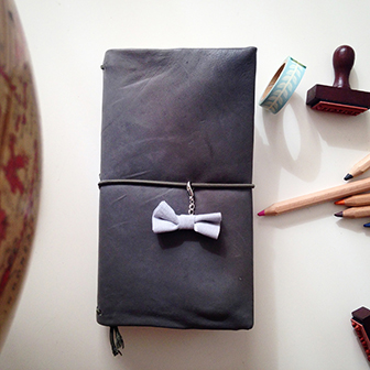 Buldori - Organiseur cuir gris + carnets