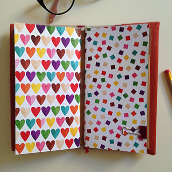 Buldori - Organiseur su&eacute;dine orange + carnets