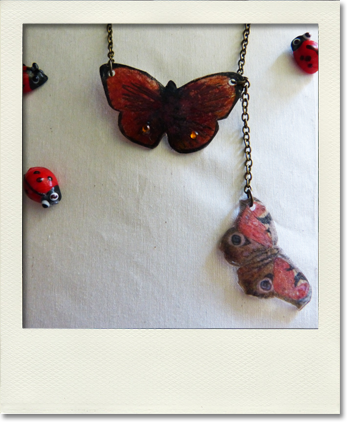 Collier 2 papillons