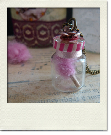 Collier fiole gourmandise barbapapa 4