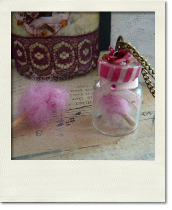 Collier fiole gourmandise barbapapa 3