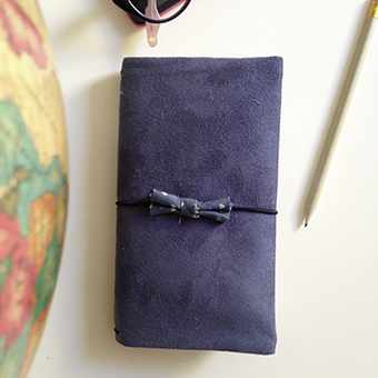 Buldori - Organiseur su&eacute;dine bleu + carnets