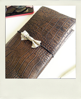 Buldori marron aspect serpent + carnets